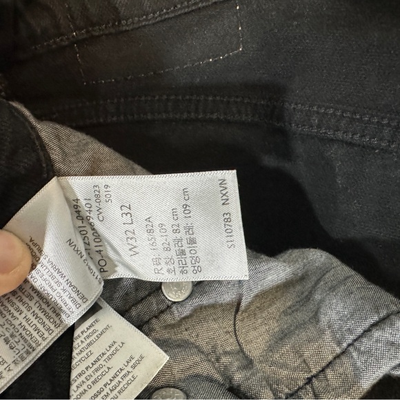 Levi’s 501 Raw Hem High Rise Black Jeans 32x32 - Picture 4 of 7